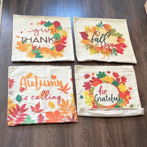 Other - Set of 4 Autumn Themed Pillow Covers